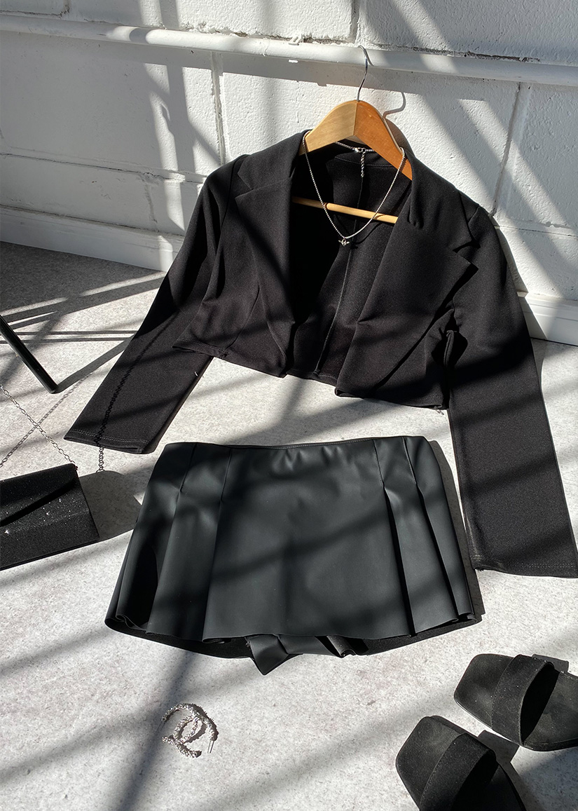 Blazer Crepe Sastre Corto #9004